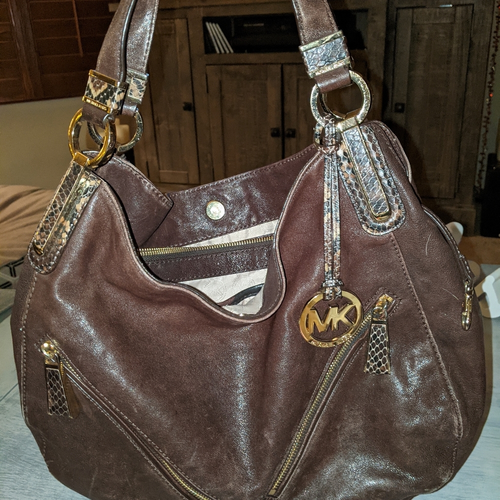 Michael Kors Brown Leather Satchel